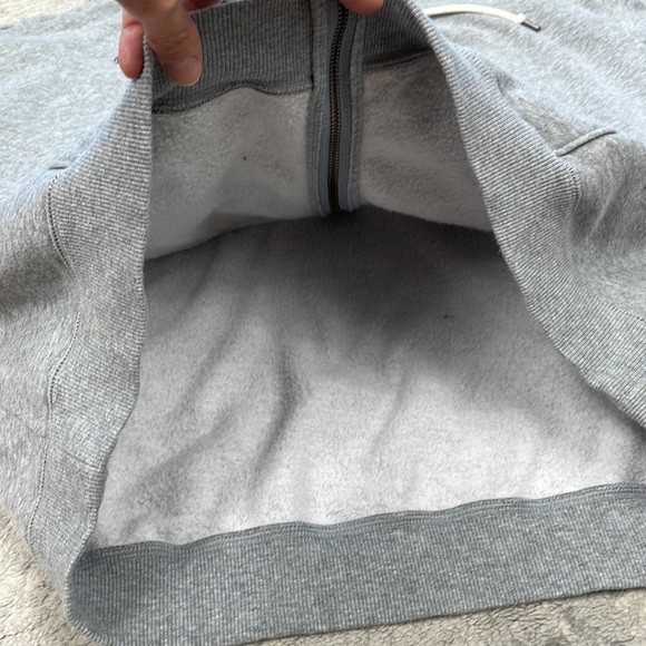 Under Armour Brand Spell Out Hoodie Sweatshirt Full Zip Gray Fleece Lined - Picture 9 of 13